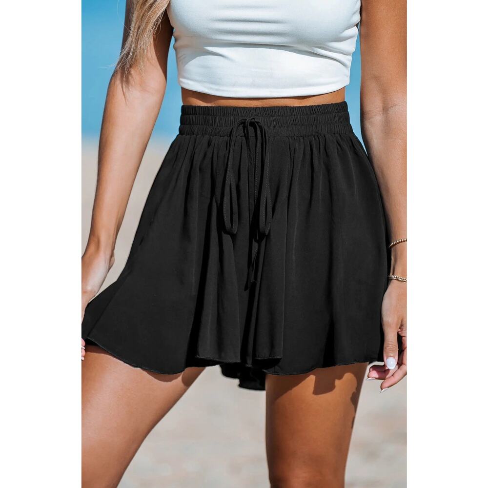 Nwt Cupshe Black Shorts Elastic Waist Size‎ Small - Picture 5 of 6